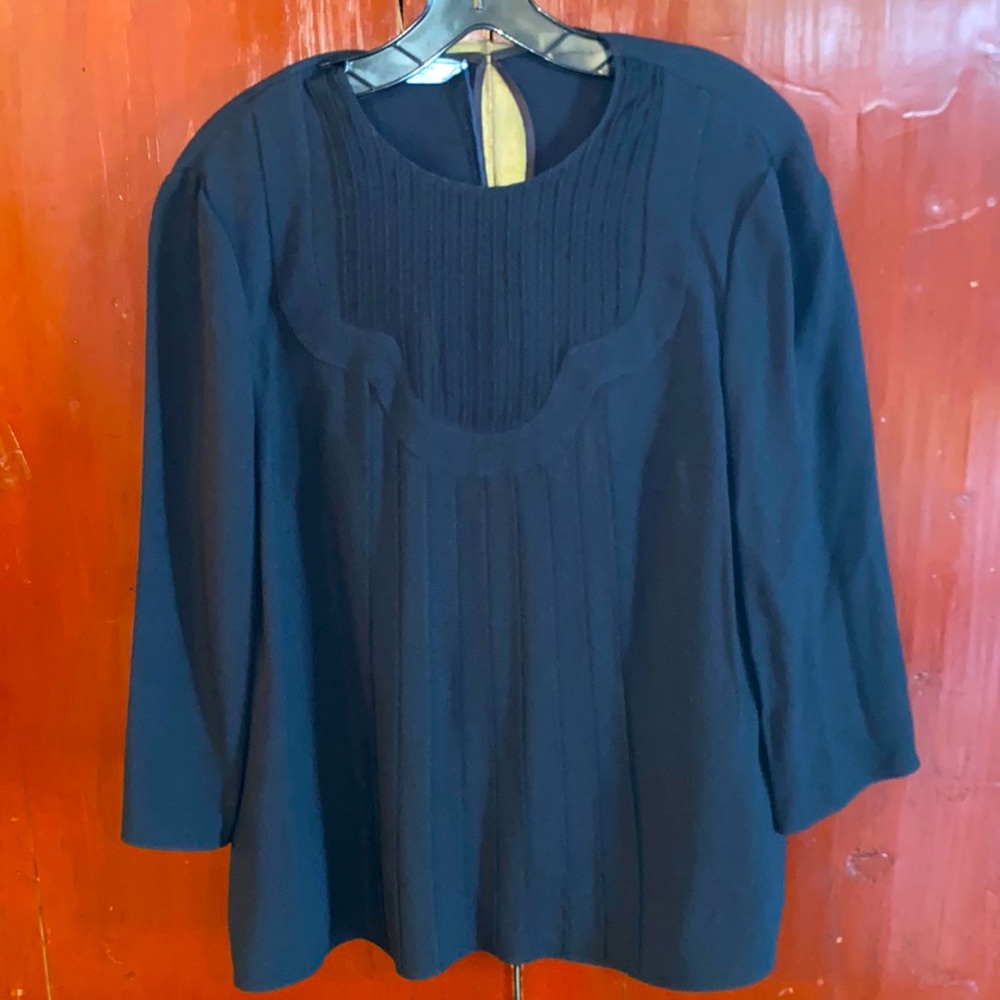 New with tags Prada black detailed blouse sz 46